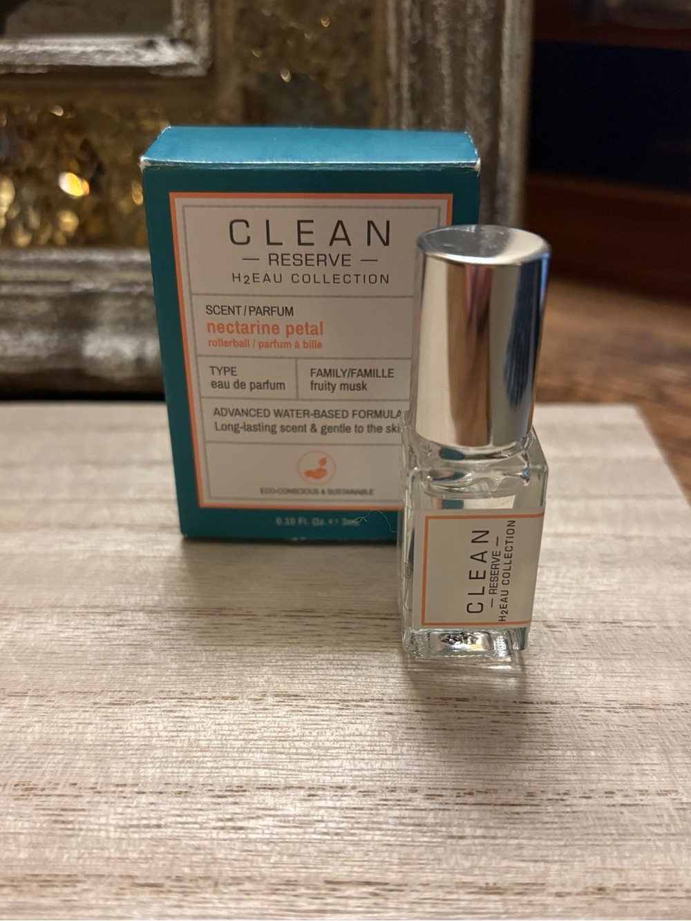 Clean Reserve NWT H2Eau Collection Nectarine Petal Eau de Parfum 3ml Travel Size